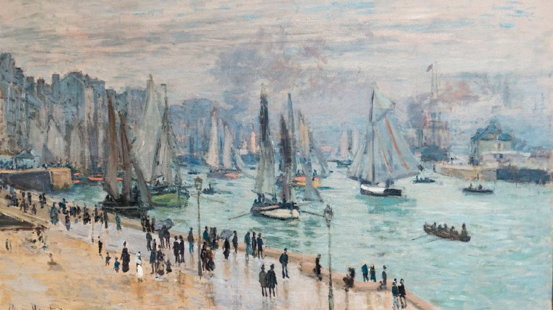20150815_172324 RX100M4.jpg - Claude Monet, France, Le Havre, bateaux de eche sortant du port, 1874. LA County Museum of Art